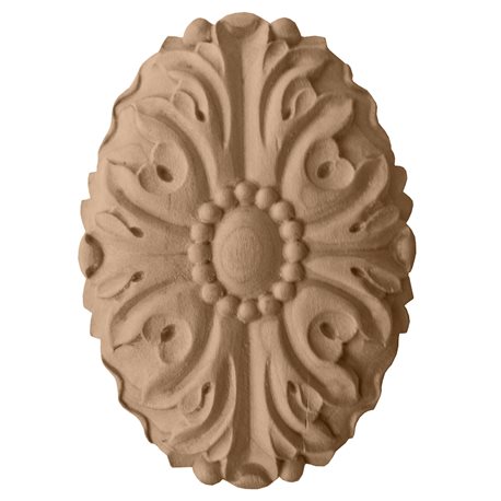 1 7/8"W x 2 3/4"H x 1/2"P Ashford Oval Rosette