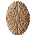 1 7/8"W x 2 3/4"H x 1/2"P Ashford Oval Rosette