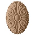 1 7/8"W x 2 3/4"H x 1/2"P Ashford Oval Rosette