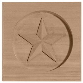 3 1/2"W x 3 1/2"H x 5/8"P Austin Star Rosette