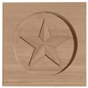 3 1/2"W x 3 1/2"H x 5/8"P Austin Star Rosette