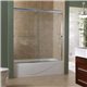 MRST6060-CL-SV 3/8" Frameless Sliding Tub Door