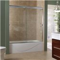 60" 3/8" Frameless Sliding Tub Door Clear Glass - Fits 56" - 60" 