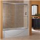 55"H Cove 1/4" Frameless Sliding Tub Door- Clear Glass Fits Opening 48" to 54".