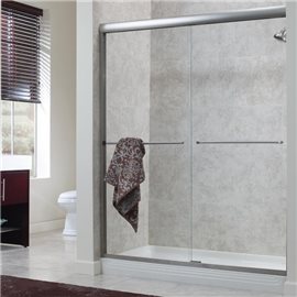 70"H Cove 1/4" Frameless Sliding Shower Door- Rain Glass Fits Opening 54" to 58".