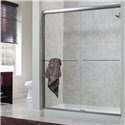 70"H Cove 1/4" Frameless Sliding Shower Door- Rain Glass Fits Opening 54" to 58".