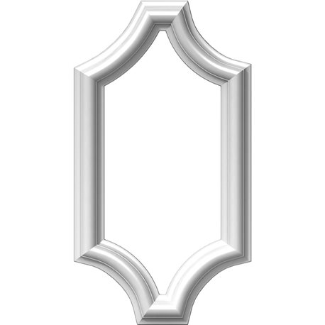 8"W x 16"H x 1/2"P Ashford Molded Scalloped Picture Frame Panel