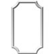 16"W x 28"H x 1/2"P Ashford Molded Scalloped Picture Frame Panel