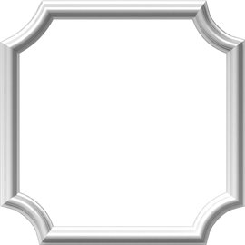 20"W x 20"H x 1/2"P Ashford Molded Scalloped Picture Frame Panel