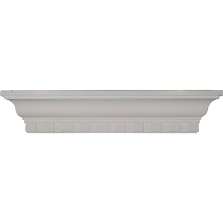 24"W x 4 1/2"H x 4 1/8"P Dentil Shelf