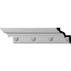 3 1/2"H x 3 1/2"P x 5"F x 94 1/2"L Nouveau Crown Moulding