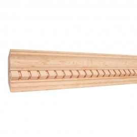 1" D x 3-3/4" H Alder Dentil Crown Moulding