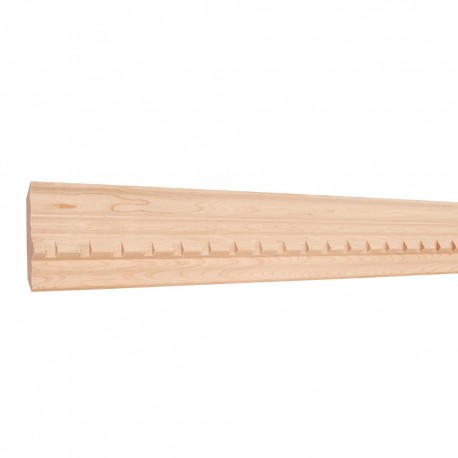 3/4" D x 2-3/4" H Oak Dentil Crown Moulding