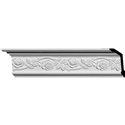 5 1/2"H x 3 3/4"P x 6 3/4"F x 94 1/2"L Rose Crown Moulding