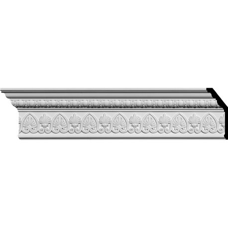 6 3/8"H x 2 1/2"P x 7"F x 94 5/8"L Kirke Crown Moulding