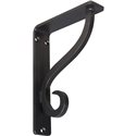 1 1/2"W x 5 1/2"D x 8"H Ashford Single, Wrought Iron Bracket, (Single center brace)