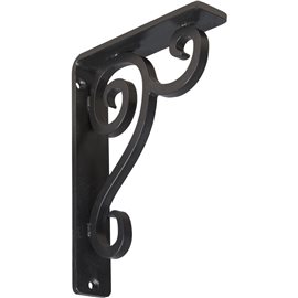 1 1/2"W x 5 1/2"D x 8"H Devon Single, Wrought Iron Bracket, (Single center brace)