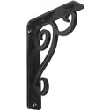 1 1/2"W x 5 1/2"D x 8"H Devon Single, Wrought Iron Bracket, (Single center brace)