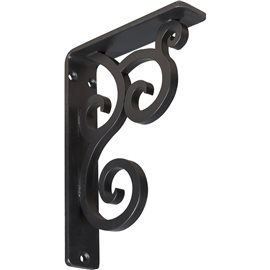 1 1/2"W x 5 1/2"D x 8"H Medway Single, Wrought Iron Bracket, (Single center brace)