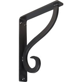 1 1/2"W x 7 1/2"D x 10"H Ashford Single, Wrought Iron Bracket, (Single center brace)