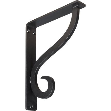 1 1/2"W x 7 1/2"D x 10"H Ashford Single, Wrought Iron Bracket, (Single center brace)