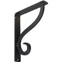 1 1/2"W x 7 1/2"D x 10"H Ashford Single, Wrought Iron Bracket, (Single center brace)