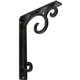 1 1/2"W x 7 1/2"D x 10"H Attica Single, Wrought Iron Bracket, (Single center brace)