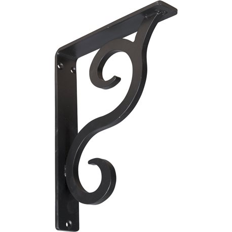 1 1/2"W x 7 1/2"D x 10"H Bedford Single, Wrought Iron Bracket, (Single center brace)