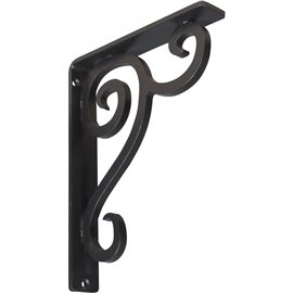 1 1/2"W x 7 1/2"D x 10"H Devon Single, Wrought Iron Bracket, (Single center brace)