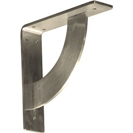 2"W x 8"D x 8"H Bulwark Bracket, Stainless Steel