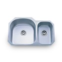 Stainless Steel (18 Gauge) Kitchen Sink with Two Unequal Bow