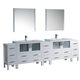 Fresca Torino 108" White Modern Double Sink Bathroom Vanity w/ Integrated Sinks