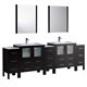 Fresca Torino 96" Espresso Modern Double Sink Bathroom Vanity w/Integrated Sinks