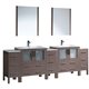 Fresca Torino 96" Gray Oak Modern Double Sink Bathroom Vanity w/Integrated Sinks