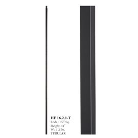 Plain Hollow Aalto/Versatile Iron Baluster Satin Black