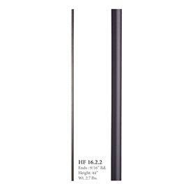 Plain Round Iron Baluster Satin Black