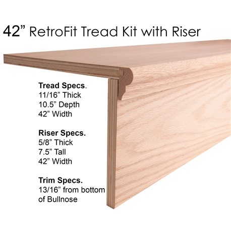 42" Retro Tread with Riser