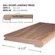 Red Oak Bending Bull Nosed Landing Tread