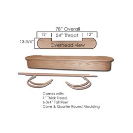 Double End Starting Step 54" Red Oak