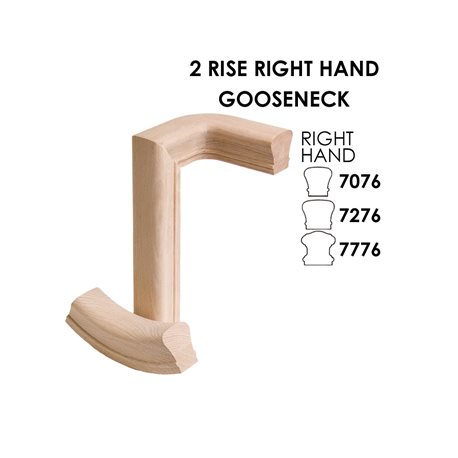 2 Rise Right Hand Gooseneck For 6010 Handrail