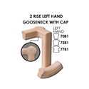 2 Rise Left Hand Gooseneck with Cap For 6010 Handrail