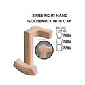 2 Rise Right Hand Gooseneck with Cap For 6010 Handrail