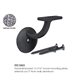 Handrail Bracket with Round Mounting Plate Brushed Chrome