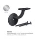 Handrail Bracket with Round Mounting Plate Brushed Chrome