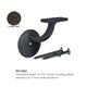 Handrail Bracket with Round Mounting Plate Brushed Chrome