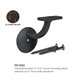 Handrail Bracket with Round Mounting Plate Brushed Chrome