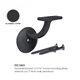 Handrail Bracket with Round Mounting Plate Brushed Chrome