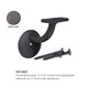 Handrail Bracket with Round Mounting Plate Brushed Chrome