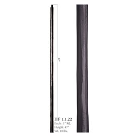 Plain Round Forged Newel Post Raw