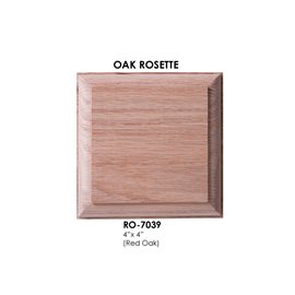 Square Red Oak Rosette